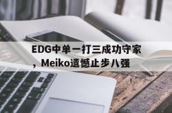 乐鱼体育官网-EDG中单一打三成功守家，Meiko遗憾止步八强